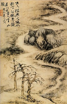  traditional Canvas - Shitao creek in winter 1693 traditional Chinese